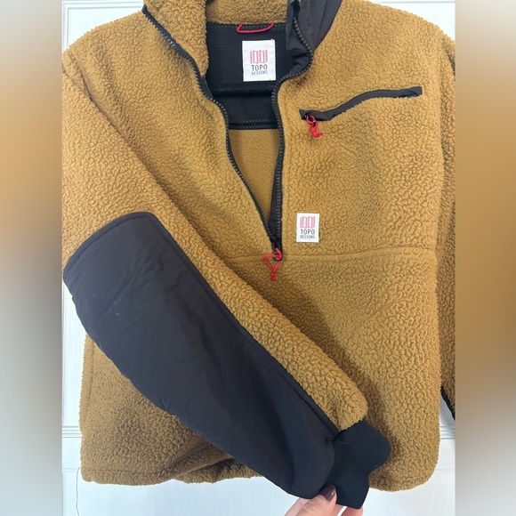 Topo Designs Mustard Fleece with Black Lining - Picture 3 of 4